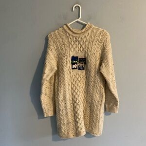 Highland Home Industry Scotty Dog Floral Embroidered Wool Sweater